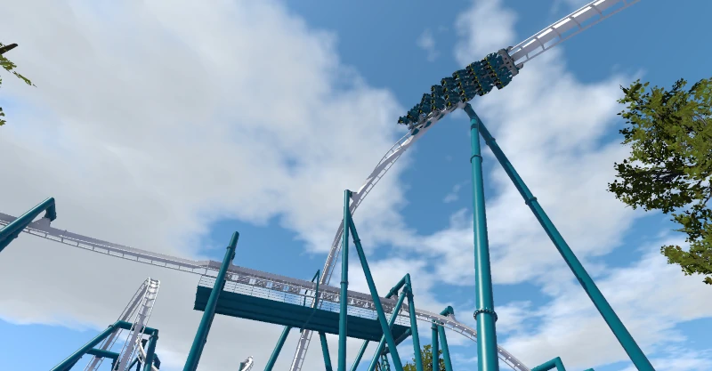 Avalanche, the first coaster I built in the program 1