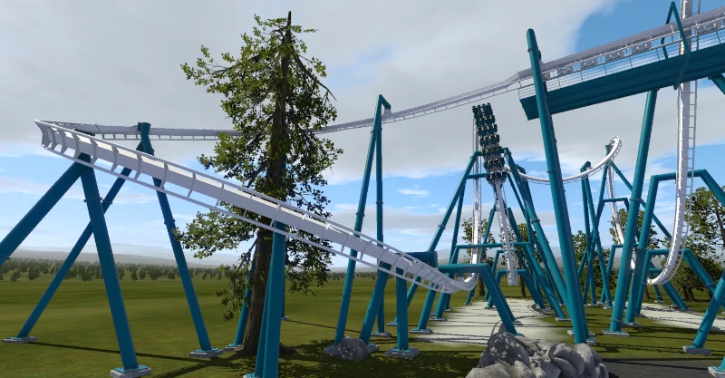 Avalanche, the first coaster I built in the program 2
