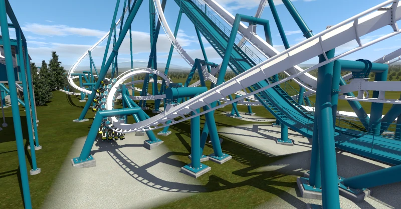 Avalanche, the first coaster I built in the program 3