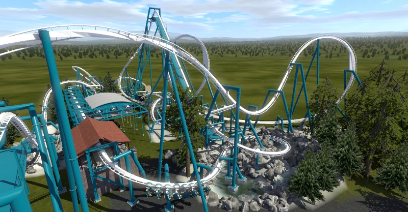 Avalanche, the first coaster I built in the program 4